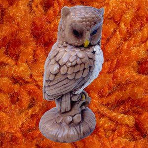Vintage 1970's Cottagecore Handmade Ceramic Owl